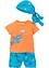 T-shirt + shorts + bandana för baby (3 delar), ekologisk bomull, bpc bonprix collection