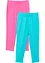 3/4-barnleggings med ekologisk bomull (2-pack), bonprix