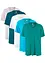 Vid longshirt med V-ringning (5-pack), kortärmad, bonprix