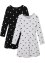 Trikåklänning för flickor (2-pack), med ekologisk bomull, bpc bonprix collection