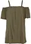 Cold shoulder-topp i mjuk viskos, bonprix