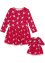 Jerseyklänning med julmotiv för flickor + dockklänning, bpc bonprix collection