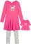 Jerseyklänning och leggings för flickor + dockklänning (3 delar), bpc bonprix collection