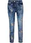 Jeans med blombroderi, bonprix