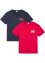 T-shirt med rund halsringning och T-shirt med V-ringning (2-pack), John Baner JEANSWEAR