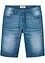 Stretchiga jeansshorts med förstärkt gren, normal passform, bonprix