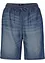 Tunn denimbyxa med lin, bonprix