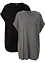 Longshirt med uppvikta ärmar (2-pack), bonprix