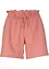 Shorts med paperbagmidja och linne, bonprix