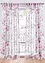 Gardin i återvunnen polyester med blommönster (1-pack), bonprix