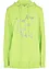 Sportig, feminin sweatshirt med metalliskt texttryck, sprund i sidorna för större rörelsefrihet samt huva, bonprix