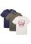 T-shirt med olika halsringningar (3-pack), John Baner JEANSWEAR