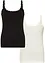 Ribbstickat linne av ren bomull (2-pack), bonprix
