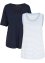 T-shirt och randigt linne med ledig passform gjorda av viskos (2 delar), bpc bonprix collection