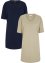 T-shirtklänning i oversizemodell med V-ringning (2-pack), bpc bonprix collection
