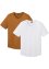 T-shirt med V-ringning i ekologisk bomull med Cradle to Cradle Certified®-silver (2-pack), RAINBOW