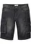Jeansshorts med cargofickor, avslappnad passform, bonprix