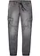 Mjuka jeans med cargofickor, Regular Fit, Straight, bonprix