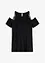 Cold shoulder-topp med spets, bonprix