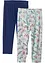 Caprileggings med ekologisk bomull för barn (2-pack), bonprix