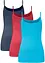 Linne med smala axelband, av ren bomull (3-pack), bonprix