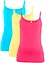 Linne med smala axelband, av ren bomull (3-pack), bonprix