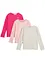 Långärmad T-shirt i ekologisk bomull (3-pack), bonprix