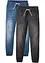 Dra på-jeans, normal passform, raka ben (2-pack),, RAINBOW