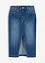 Denimkjol med slits, bonprix