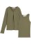 Ribbstickad cardigan och topp i ekologisk bomull för flickor (2-delat set), bpc bonprix collection