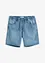 Långa jeansshorts i dra-på-modell, regular fit, John Baner JEANSWEAR