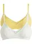 Vadderad bralette utan bygel med ekologisk bomull (2-pack), bonprix