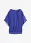 Chiffongblus med linne, bonprix