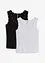 Ribbat linne i ren ekologisk bomull (2-pack), bonprix