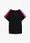 T-shirt av ekologisk bomull med neonfärgade ränder, bonprix