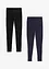 Leggings med ren ekologisk bomull (2-pack), bonprix