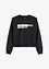 Croppad sweatshirt med texttryck, bonprix