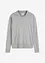 Stickad hoodie med känguruficka i viskosmix, bonprix
