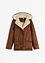 Shearling-jacka med huva, bonprix