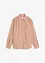 Rutig oversized blus med puffärmar, bonprix