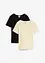 Ribbstickad topp med ekologisk bomull (2-pack), bonprix