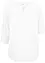 Blus med linne och 3/4-ärm, bonprix