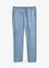 Tunna dra-på jeans med lin, Straight Regular Fit, bonprix