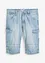 Långa jeansbermudas i cargomodell av tunt material, Relaxed Fit, bonprix