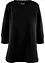 Lång sweatshirt i materialmix, bonprix