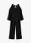 Jumpsuit med poncho och strass, bonprix