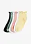 Korta sockor med vågig kant, med ekologisk bomull (6 par), bonprix