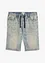 Dra på-bermudas i tunn denim, Slim Fit, bonprix