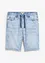 Dra på-bermudas i tunn denim, Slim Fit, bonprix