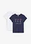 T-shirt i basmodell med tryck (2-pack), bonprix